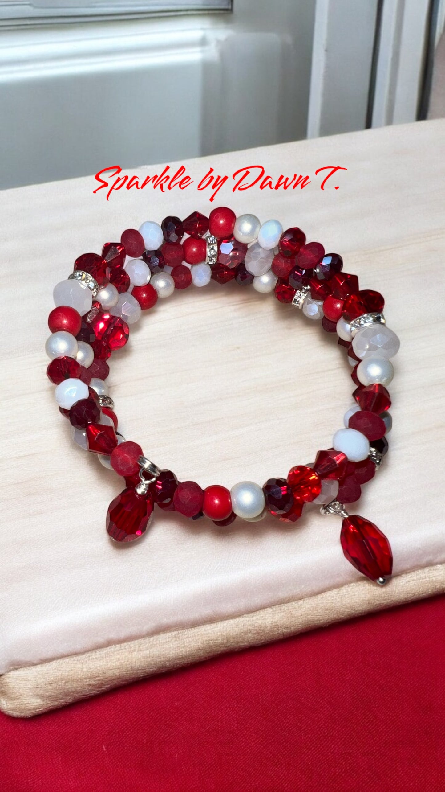 In the Reds and Whites Wrap Bracelet
