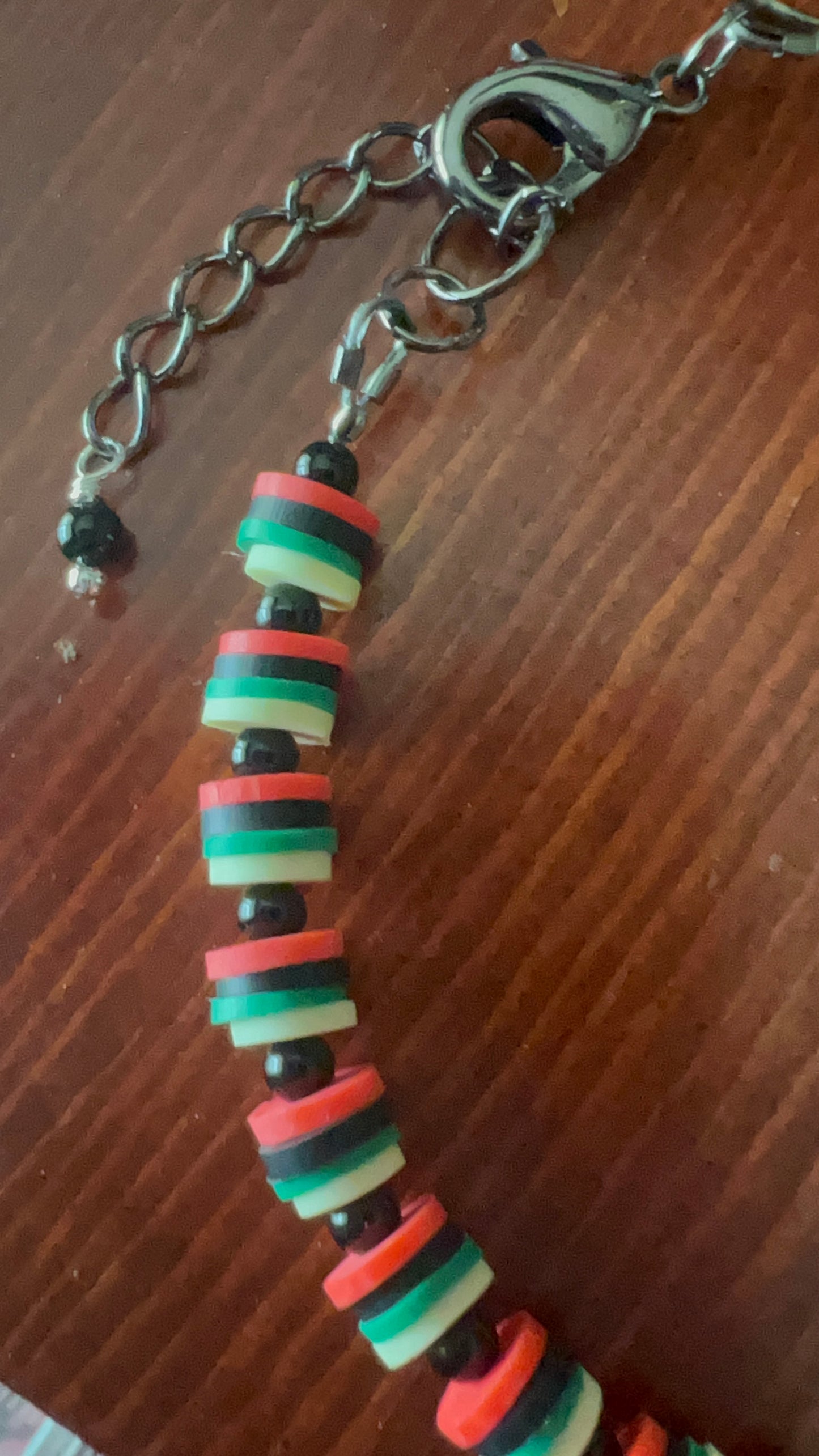 Juneteenth Heishi Clay and onyx bracelet