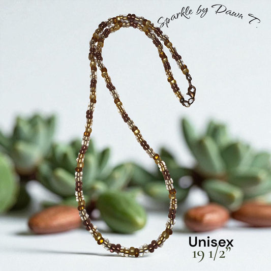 In The Browns Seed Bead Unisex Necklace