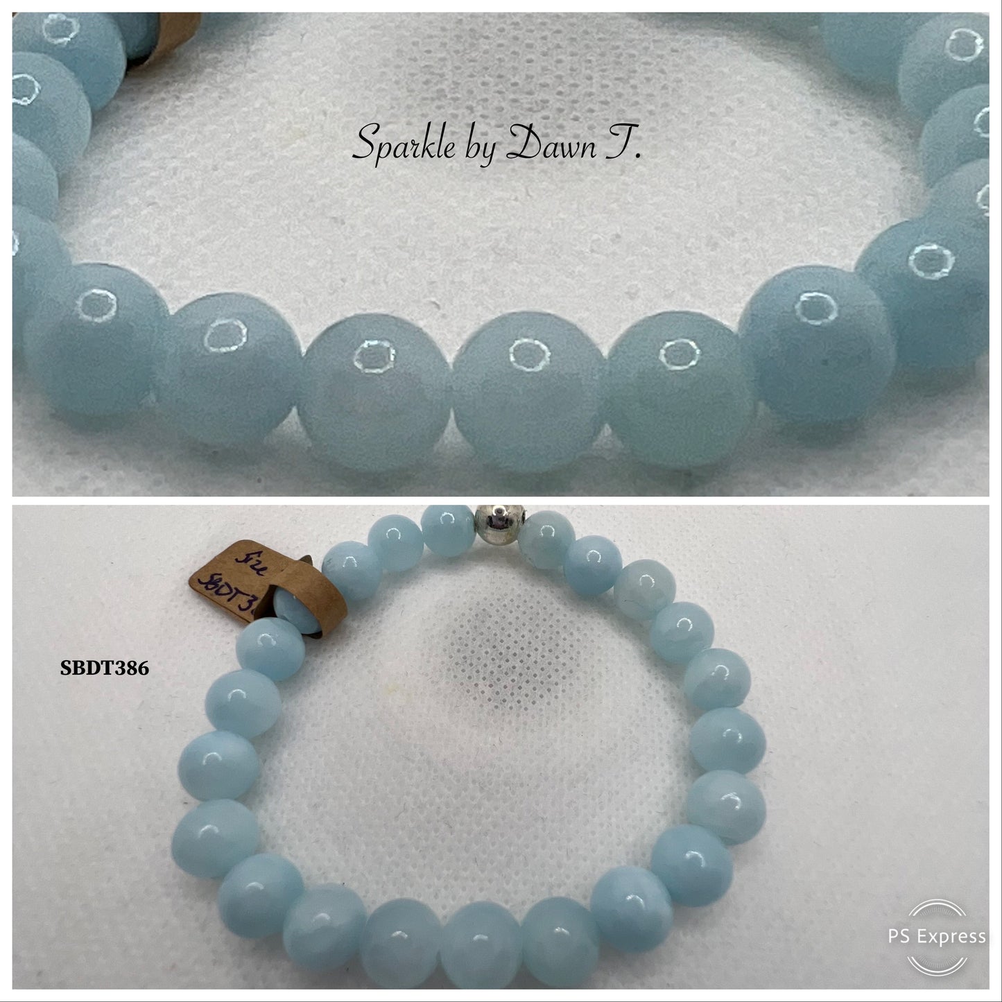 Carolina Blue Quartz Stretch Bracelet