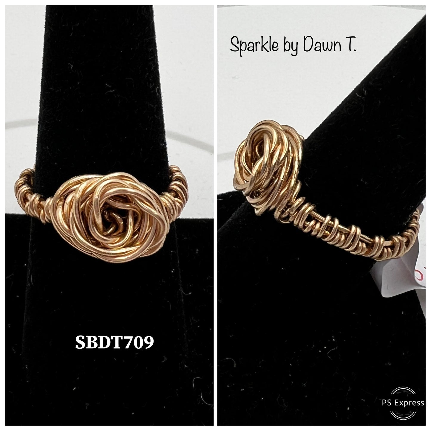 Bronze Woven Flower Ring