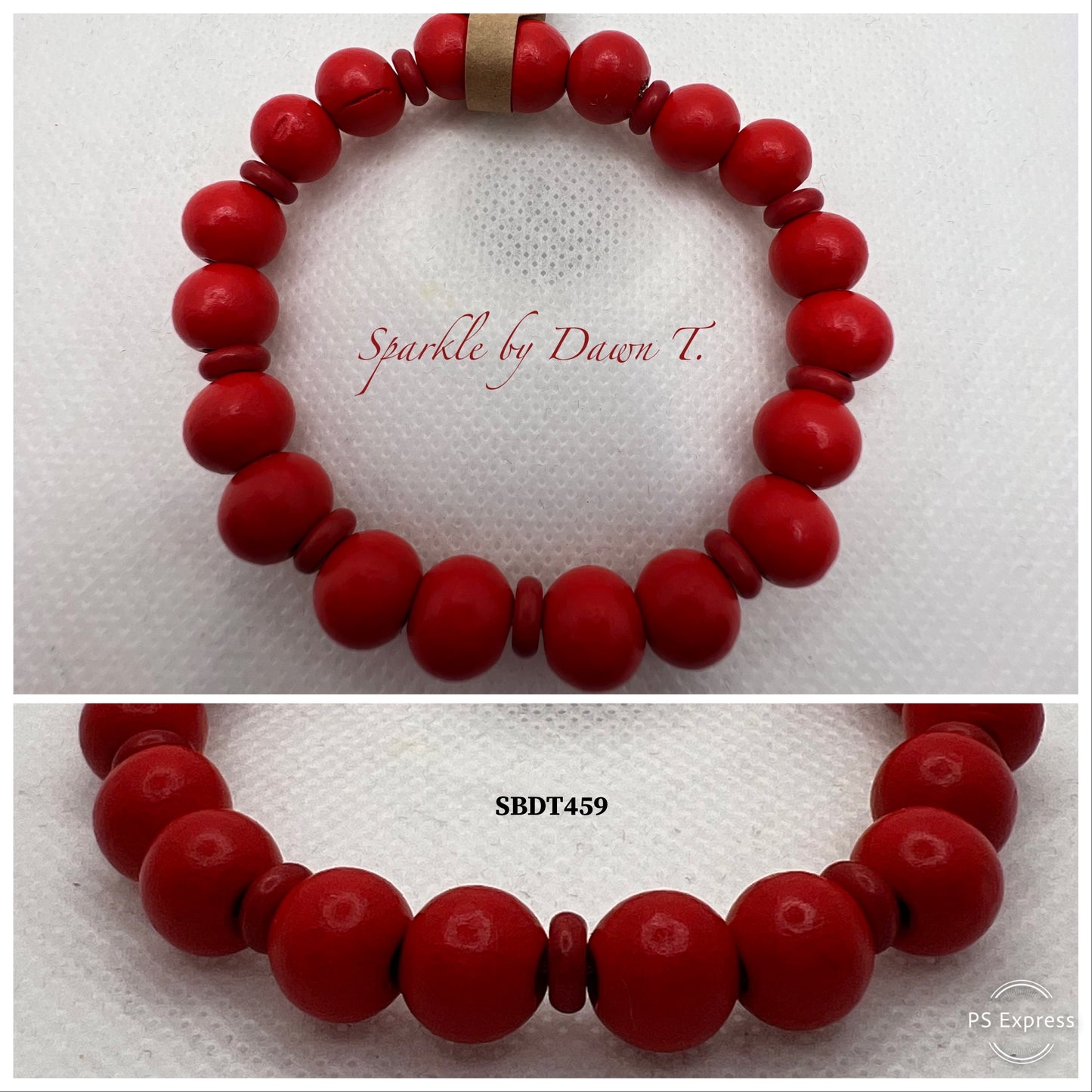 Red Wood Bad Stretch Bracelet