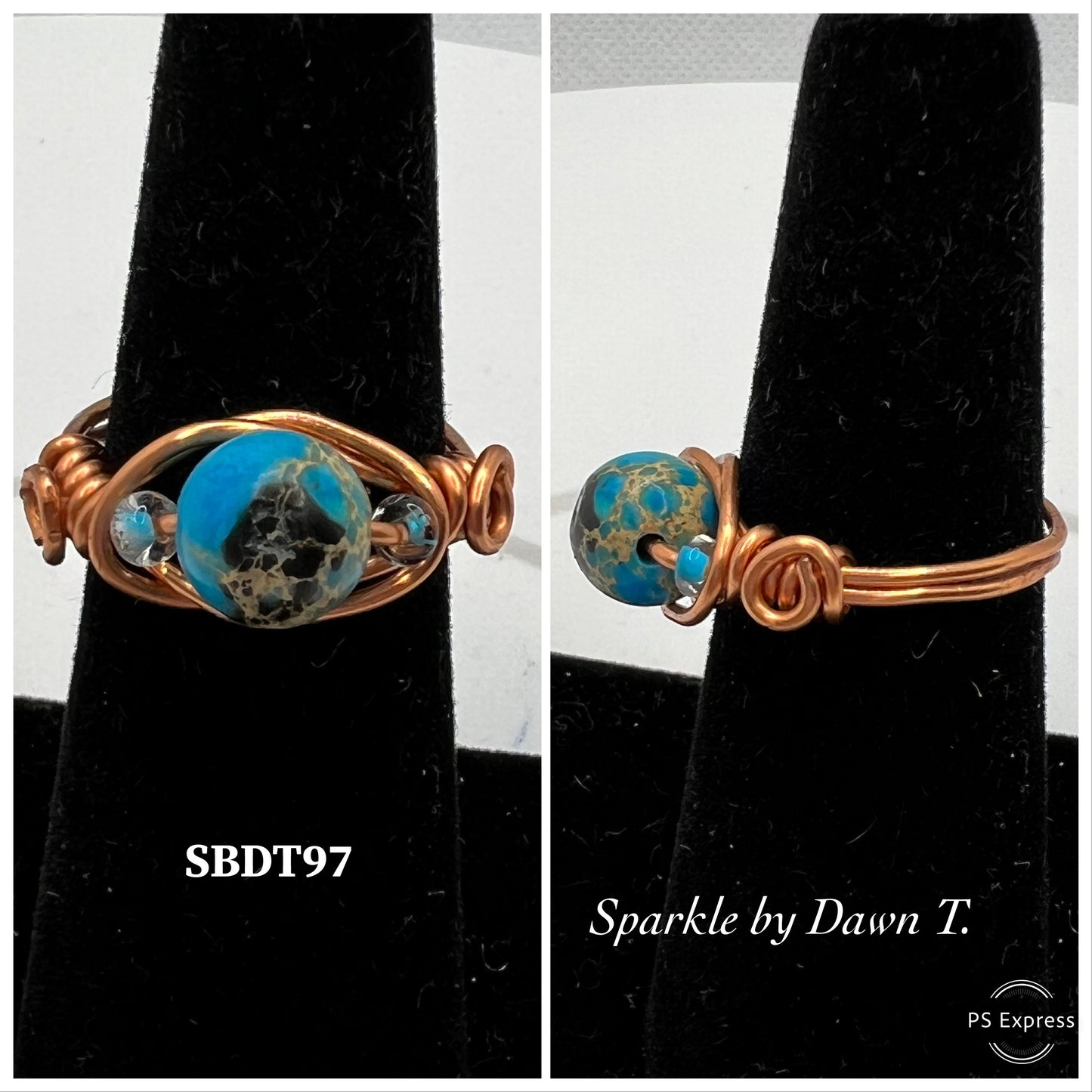 Turquoise Earth and Copper Ring