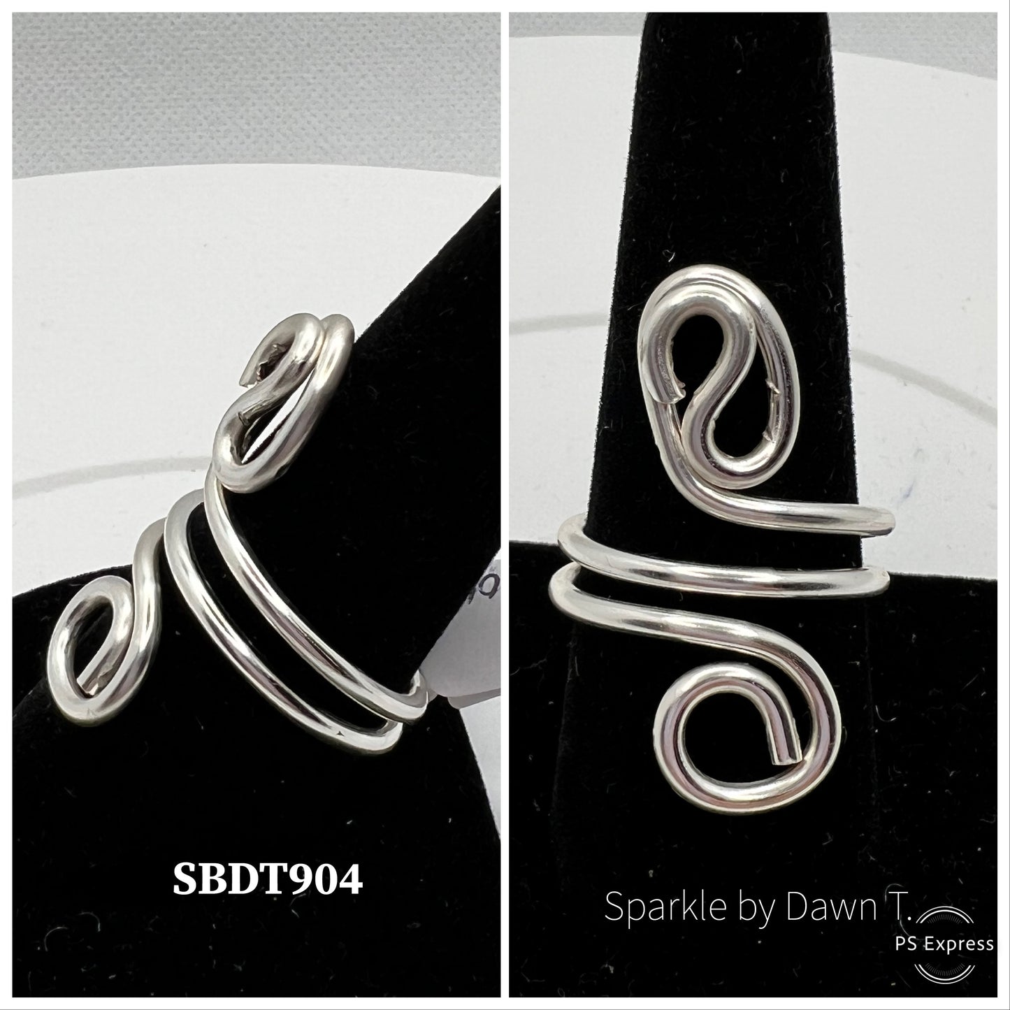 Silver Swirl Thick Ring