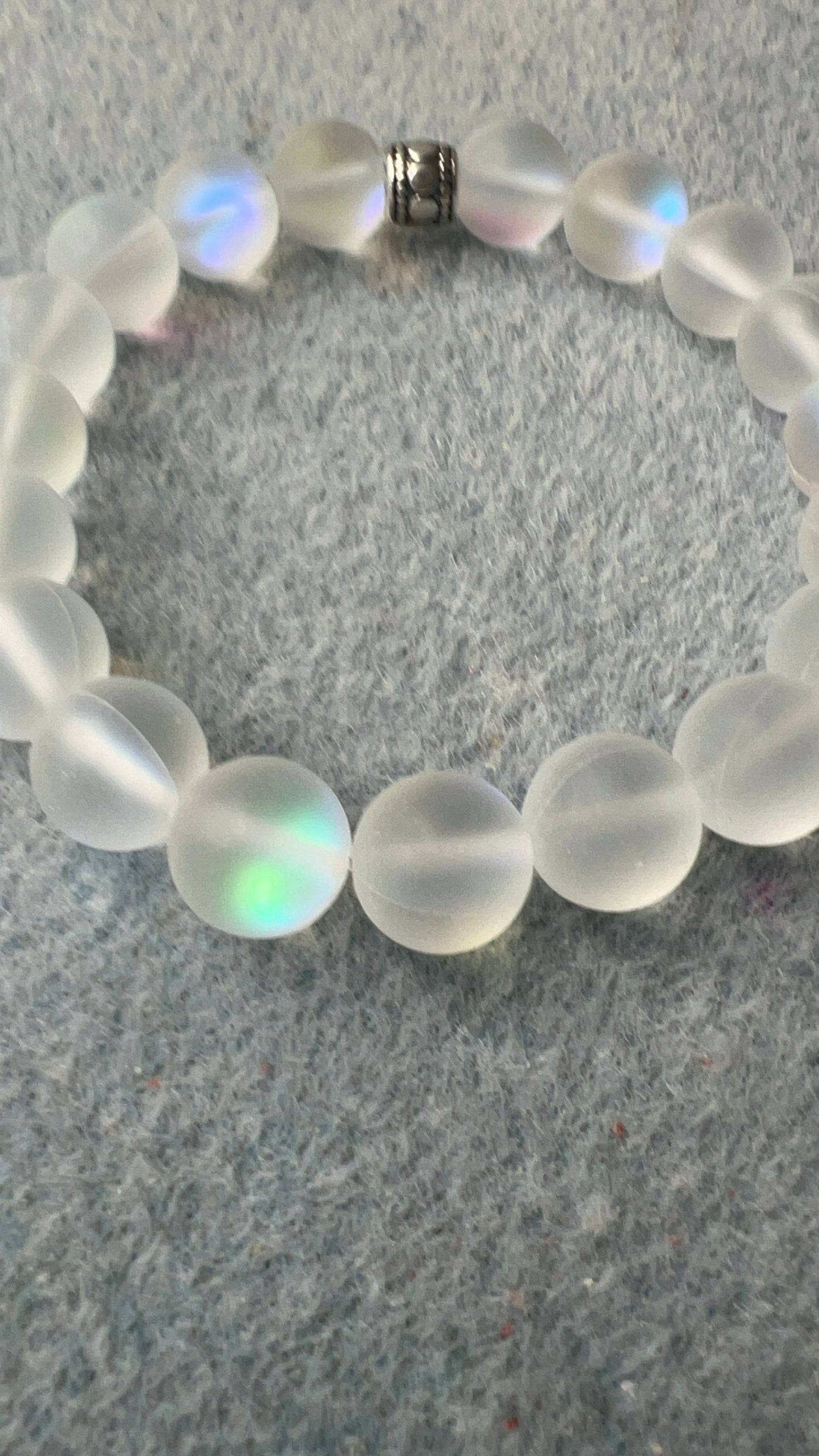 Clear Mermaid Glass Stretch Bracelet