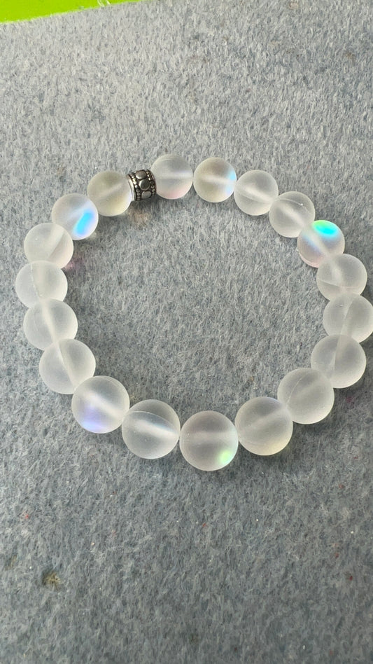 Clear Mermaid Glass Stretch Bracelet