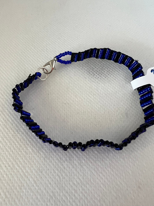 Blue and Black Ladder Bracelet