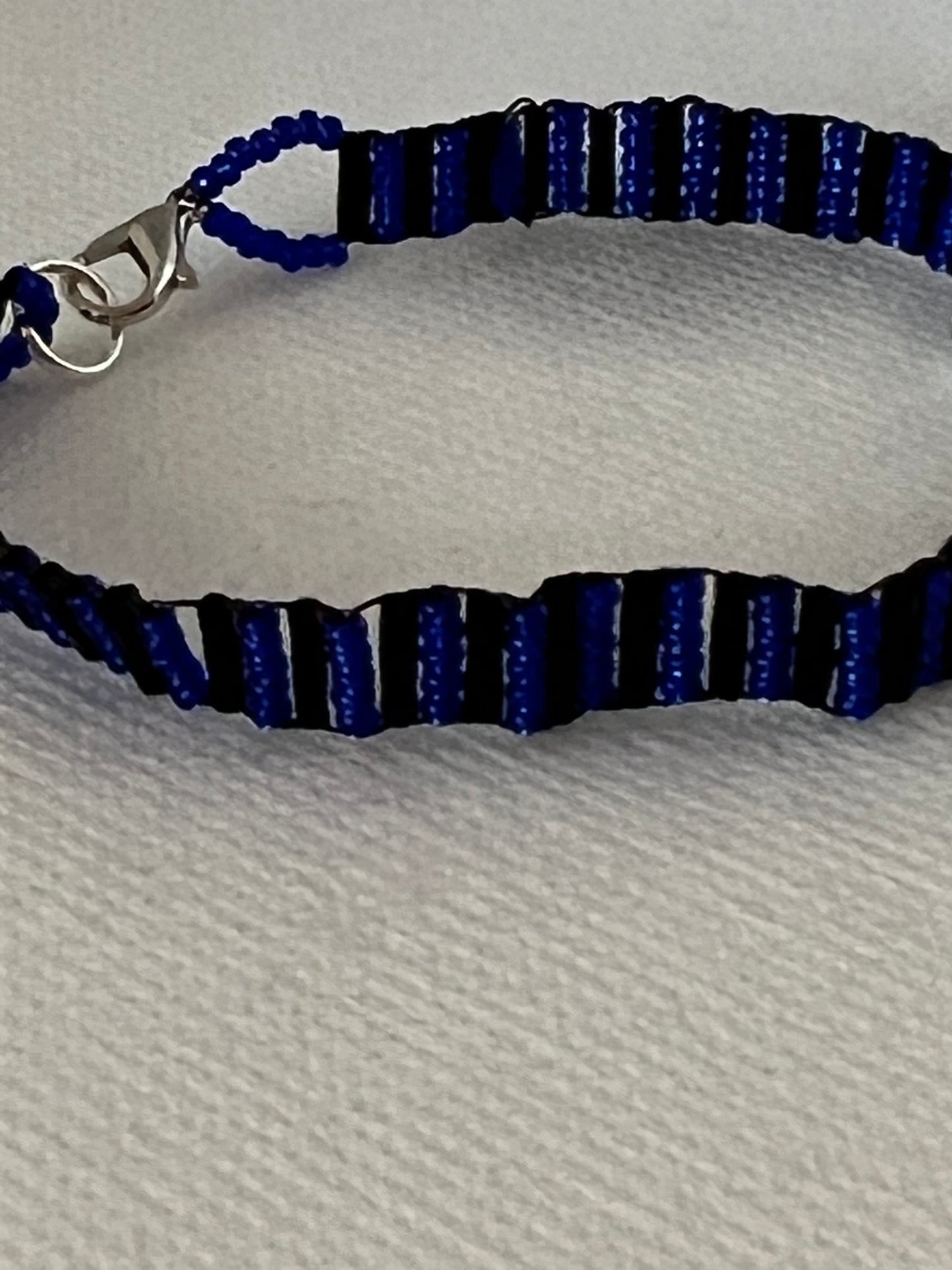 Blue and Black Ladder Bracelet