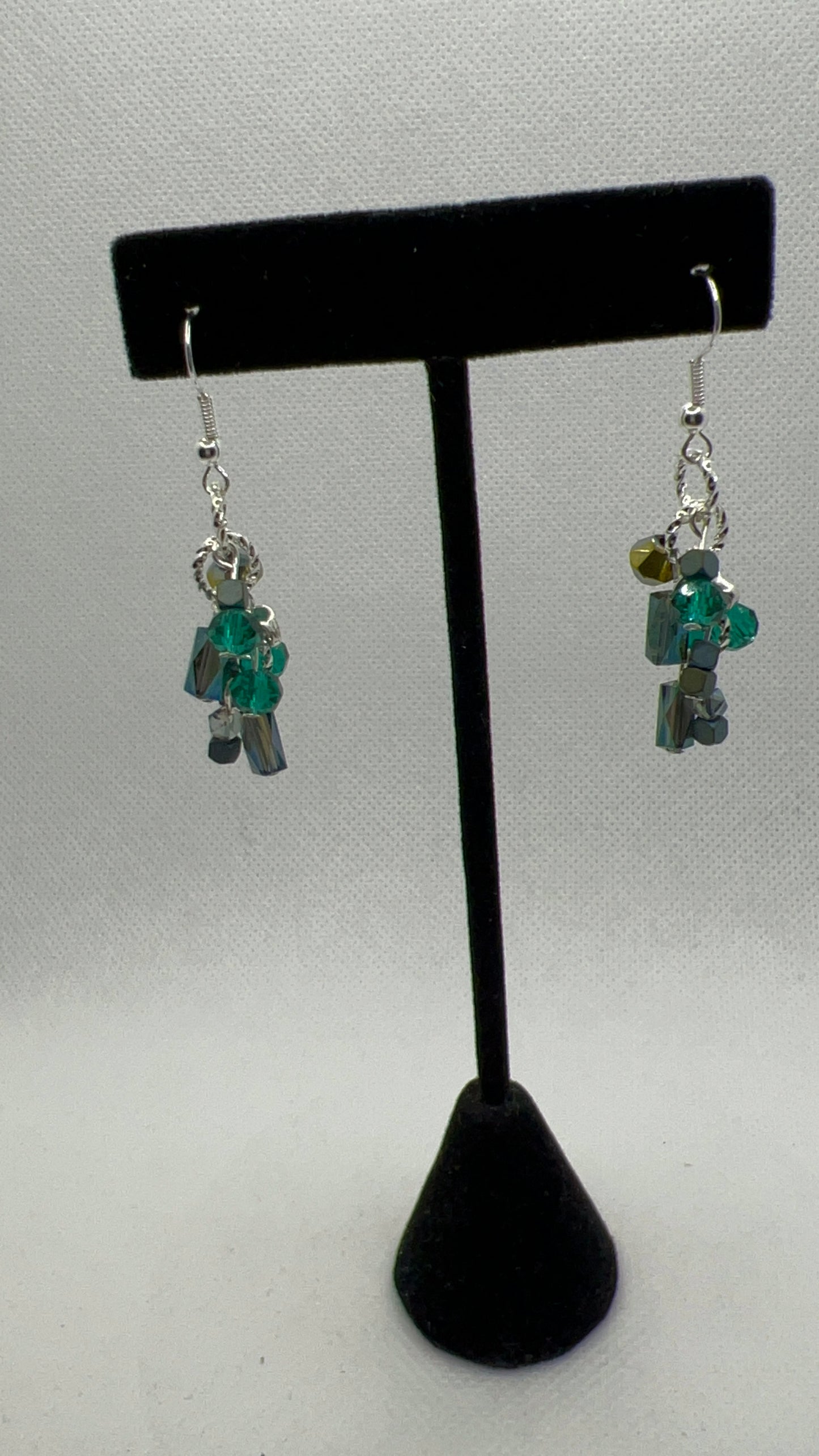 Green Crystal ChaChaCha Earrings