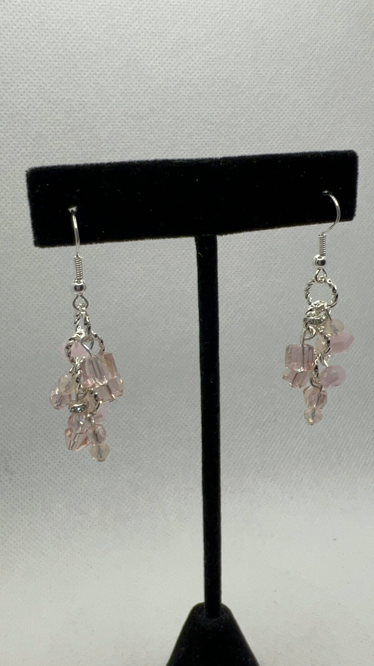 Light Pink Crystal ChaChaCha Earrings