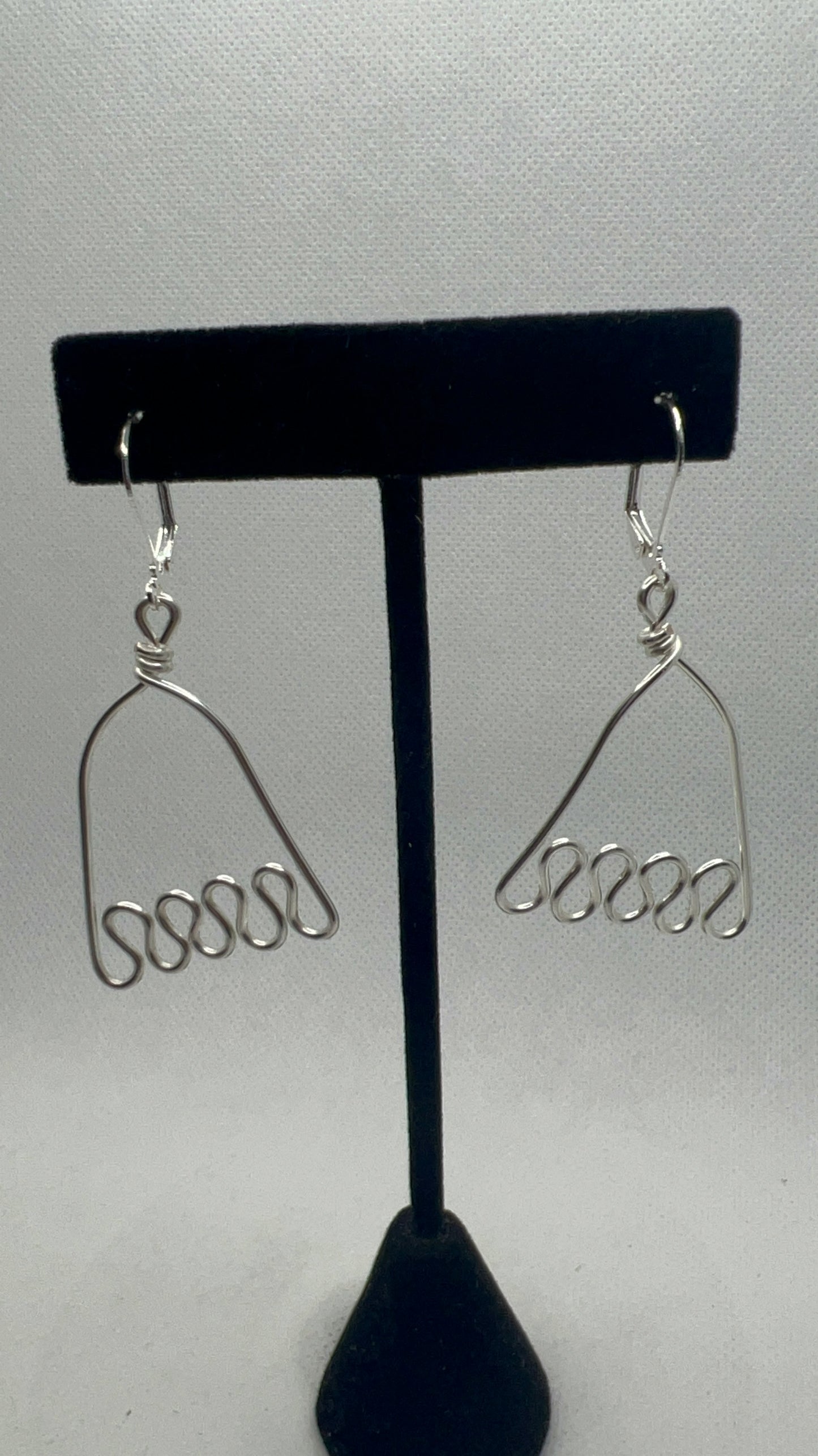 Silver EKG Earrings