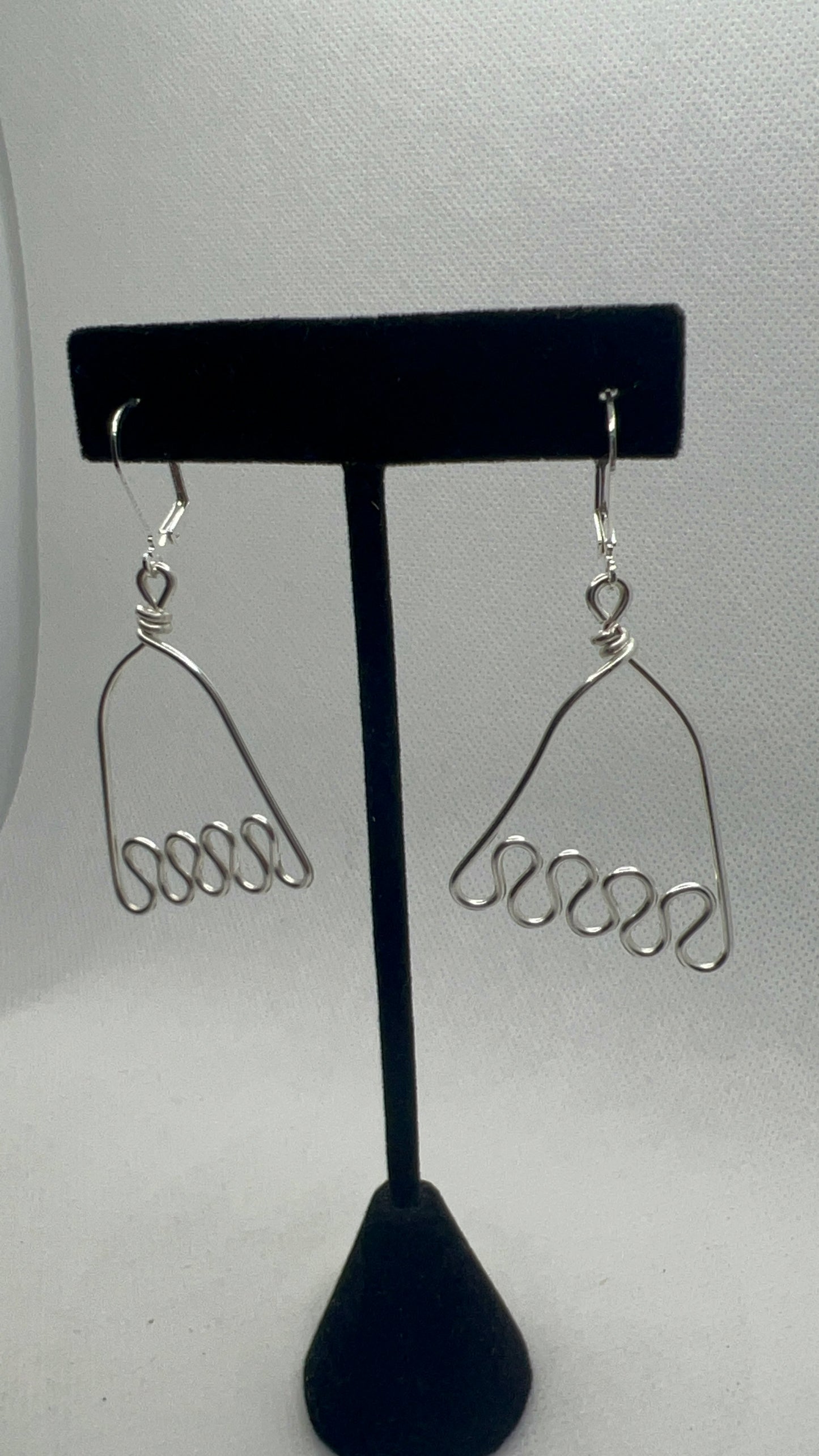 Silver EKG Earrings