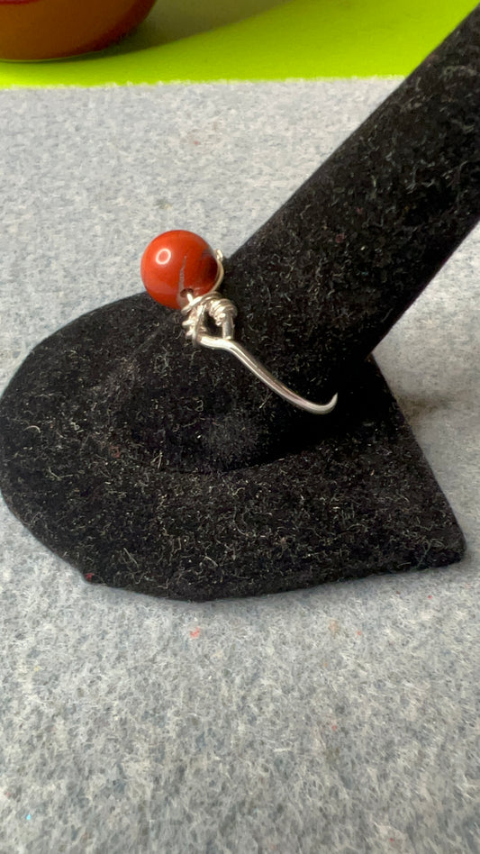 Red Jasper and Silver Ring