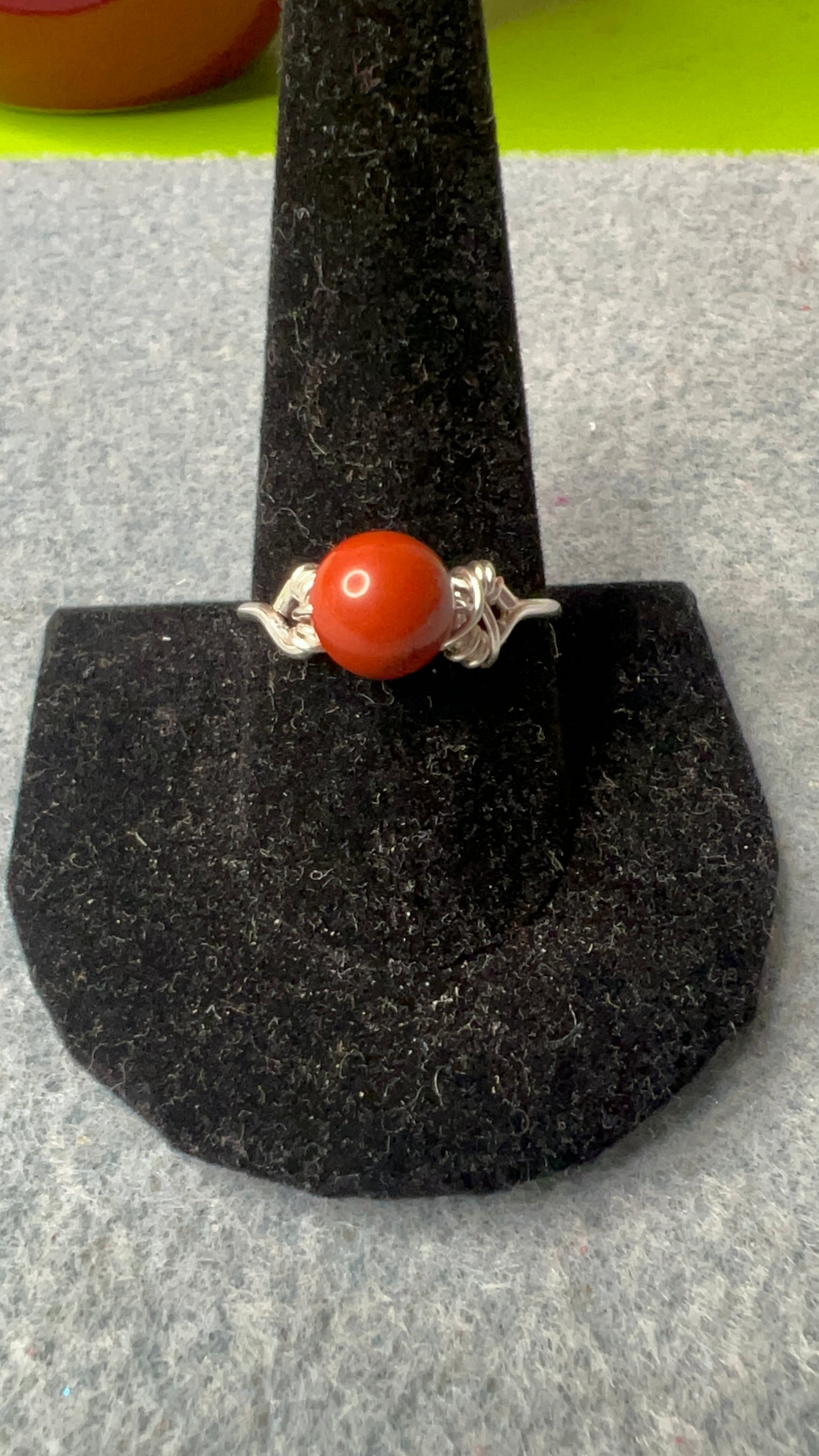 Red Jasper and Silver Ring