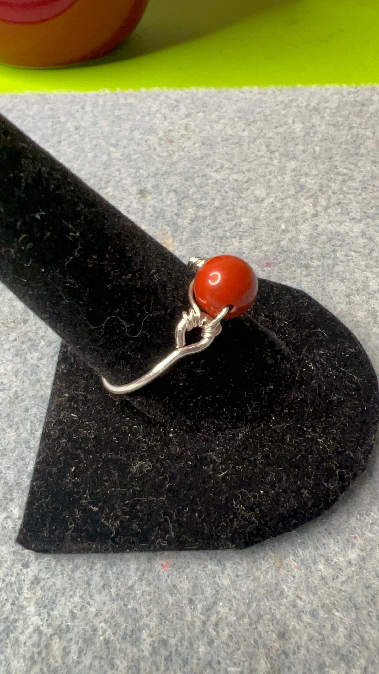 Red Jasper and Silver Ring