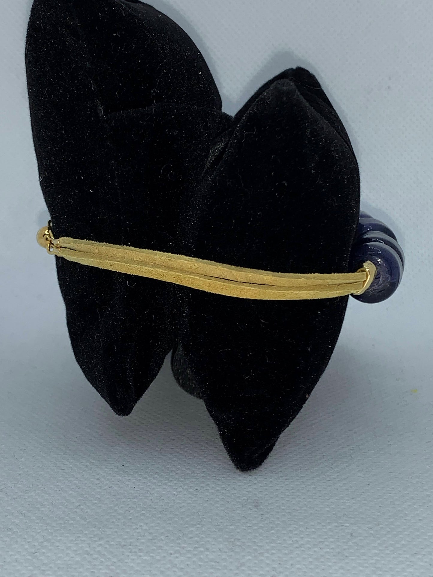 Purple and Gold Suede with magnetic clasp bracelet