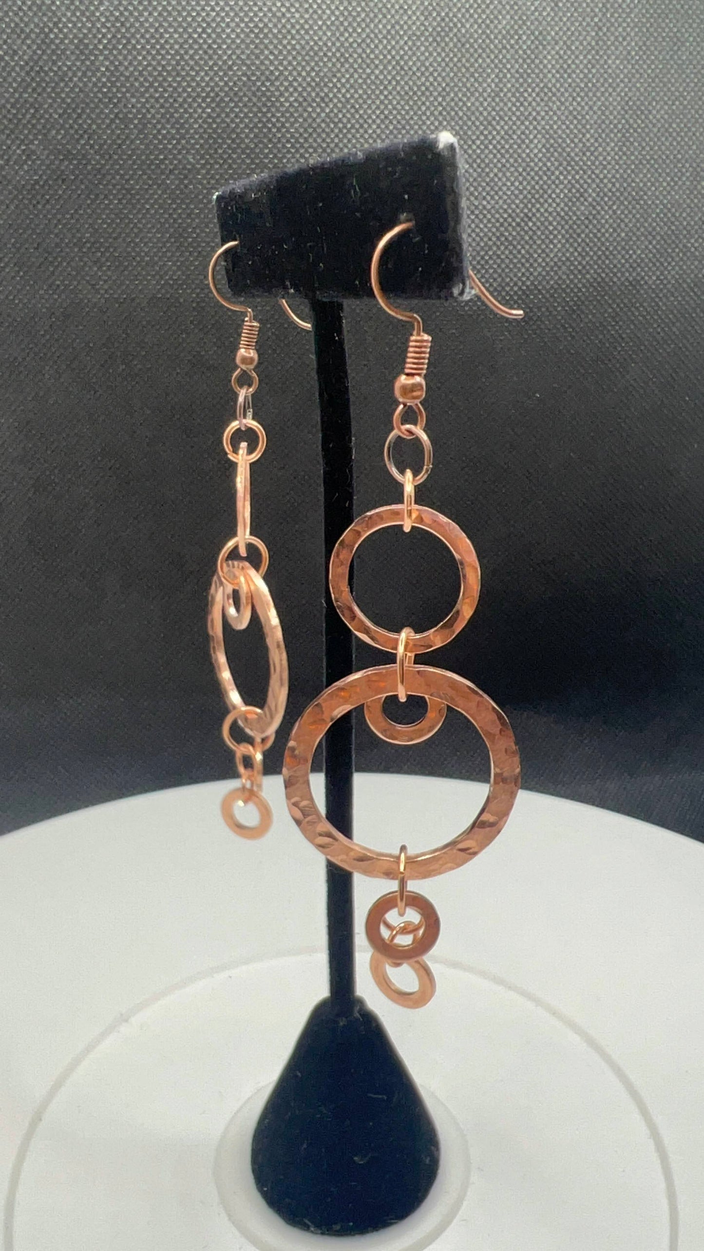 Triple-layered Copper Washer Earrings