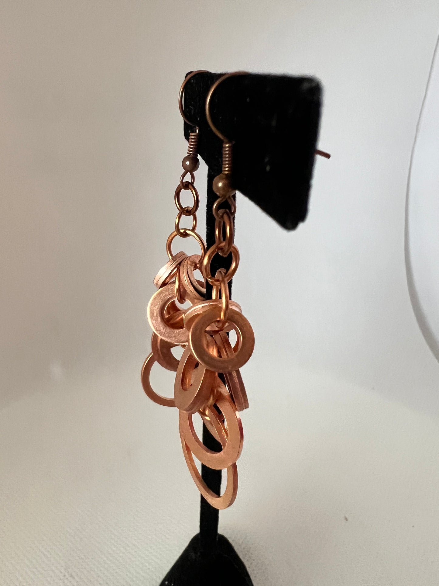 Multi-size Small to Medium Copper Washer Earrings