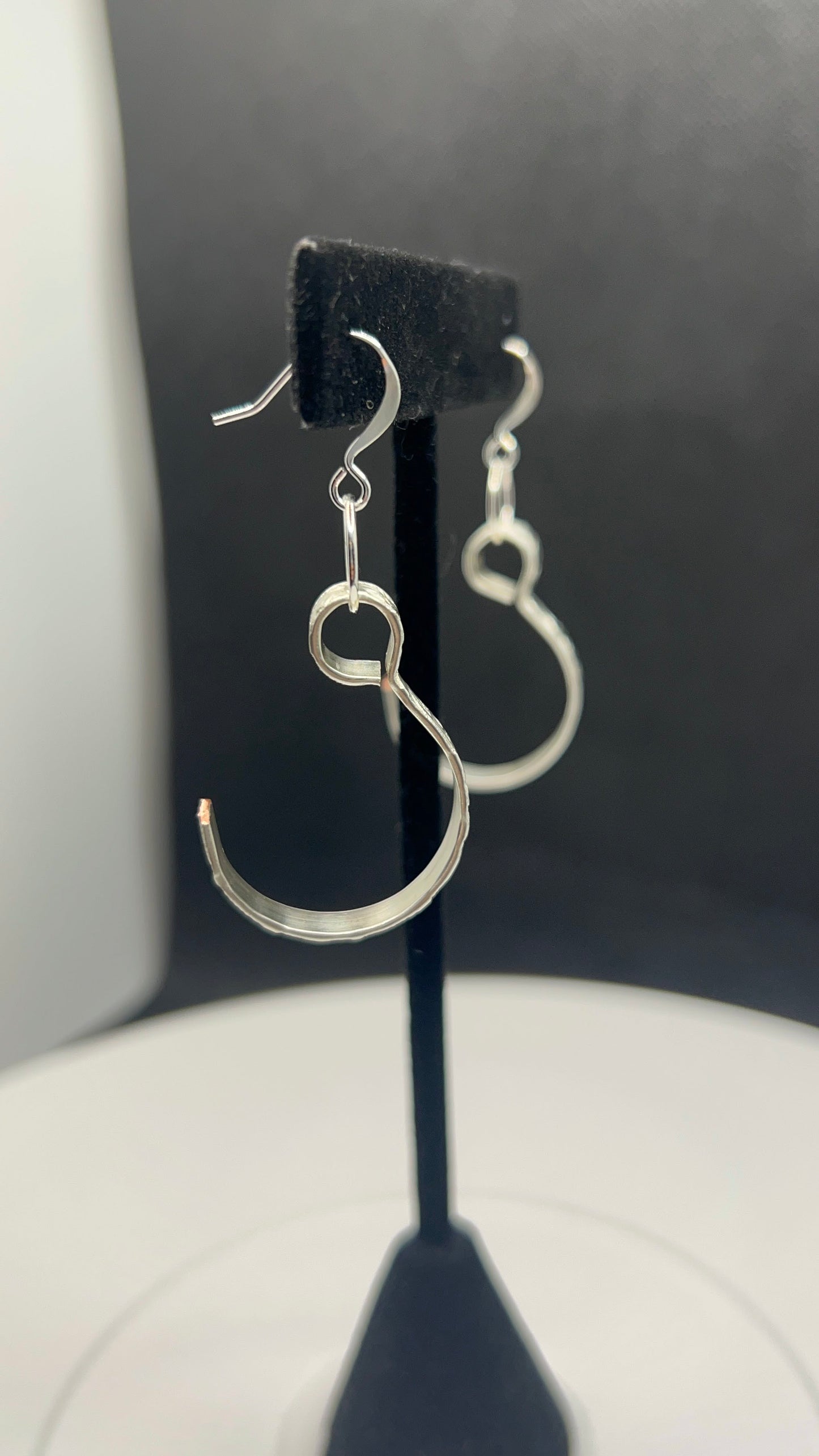 Imprinted Metal Hook Earrings