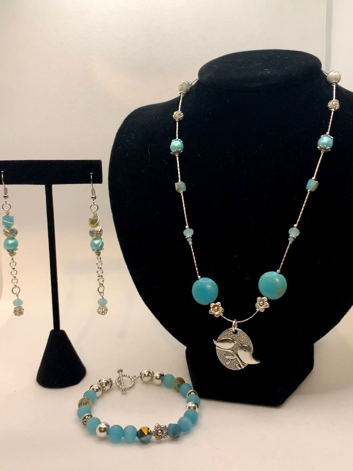 Birds of a Feather Necklace, Bracelet and Earrings