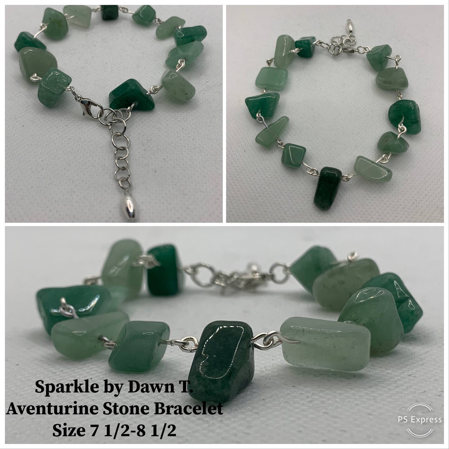 Green Agate Chunky Chip Bracelet