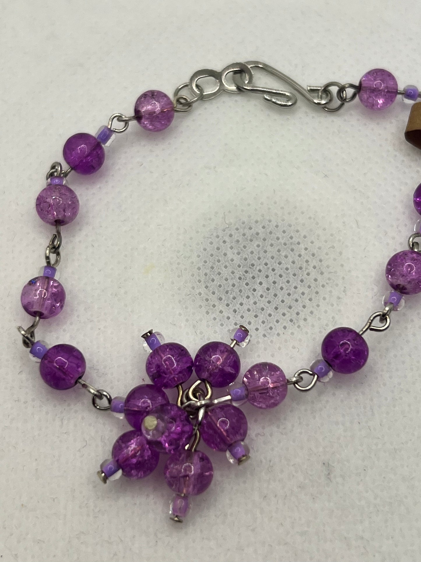 Lavender Crackle Bead with Focal Bracelet