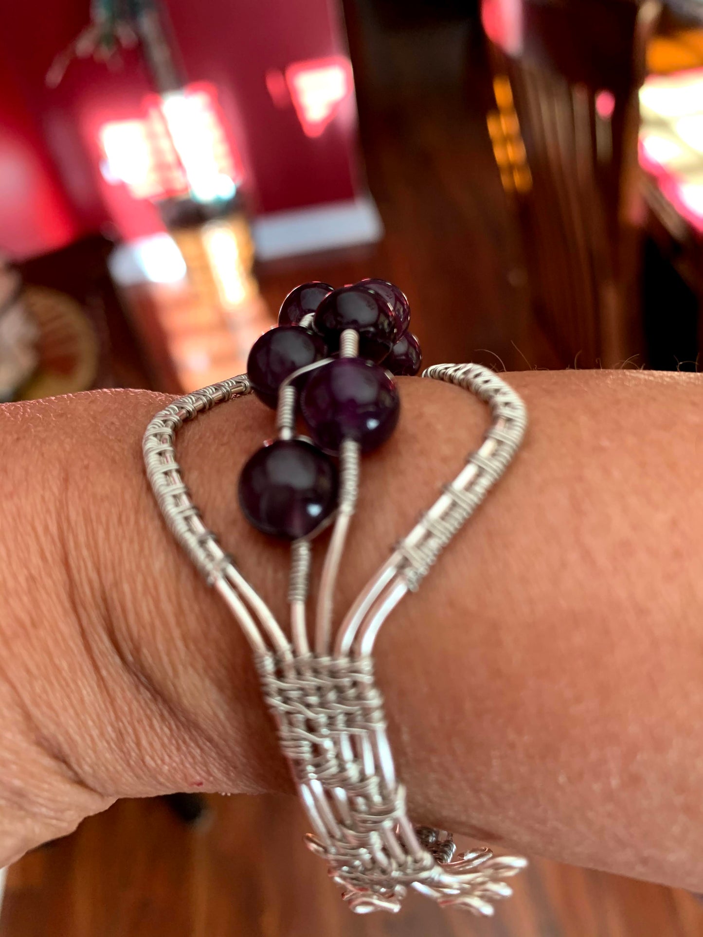 Amethyst Hand-woven Bracelet