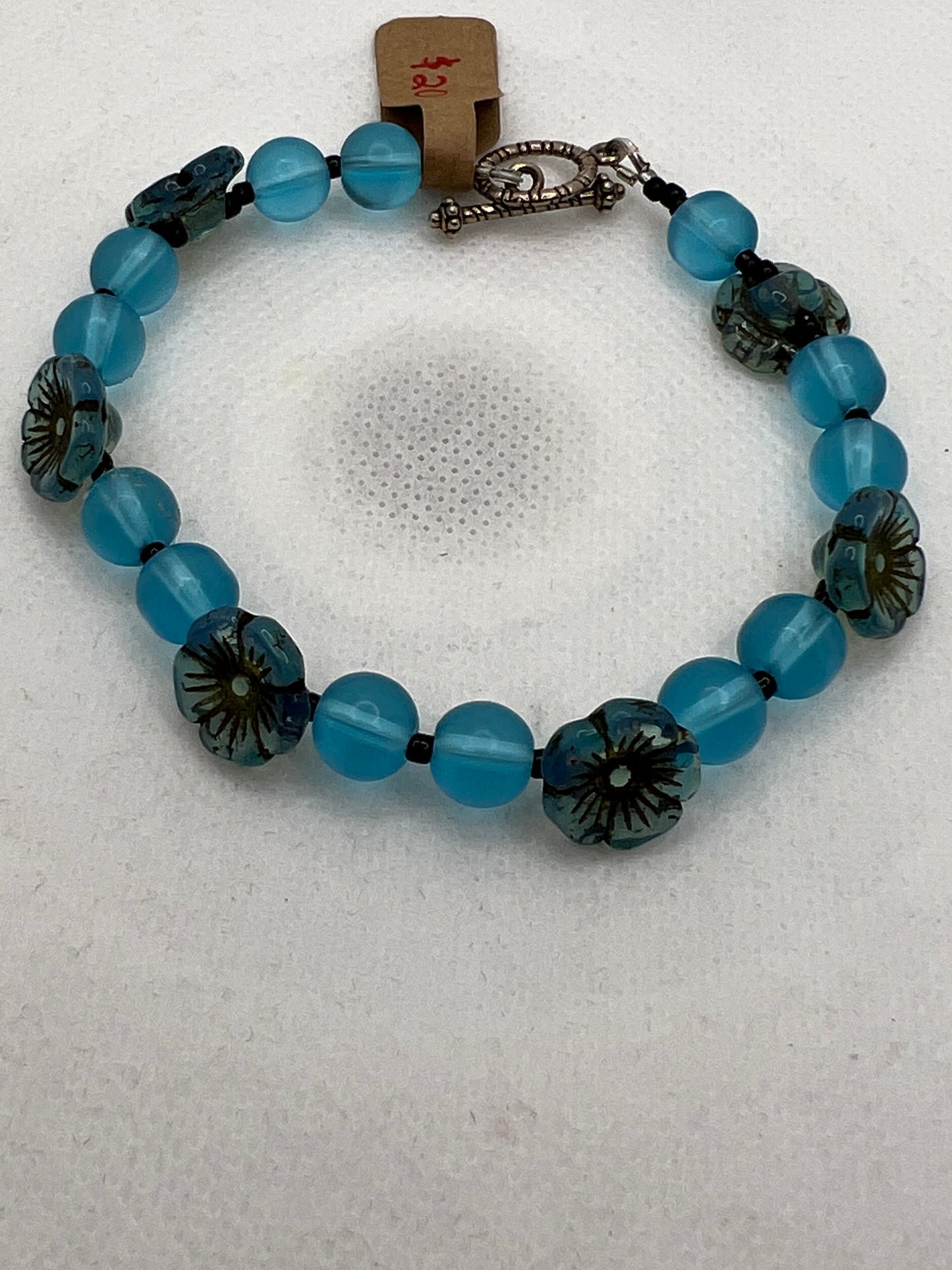 Blue Opal Czech Glass Flowers and Beads