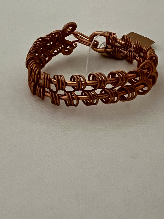 Small Woven Copper Bracelet